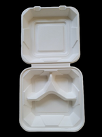 3 Compartment Compostable Sugarcane Bagasse Containers | Microwave Safe