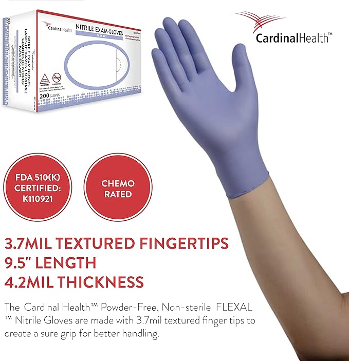 Cardinal Health FLEXAL™ Nitrile Examination Gloves 2000/Case