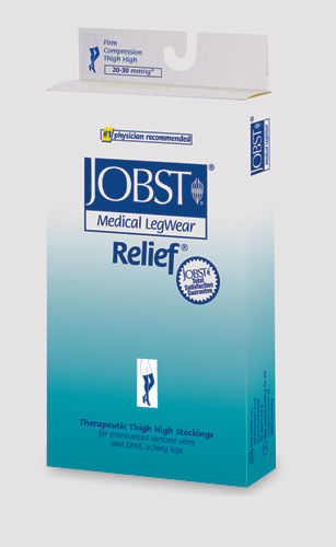Jobst Relief 30-40 Thigh-Hi Beige Large  Silicone Band