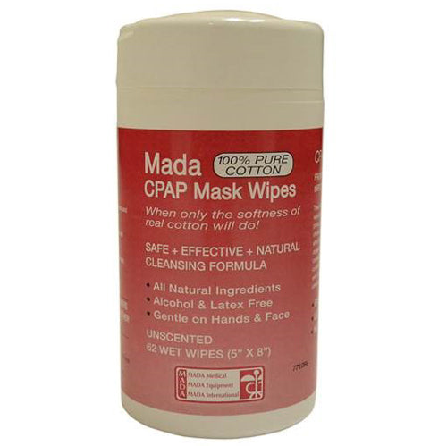 CPAP Mask Wipes  Mada Unscented  Tub/62