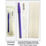 Skin Marking Pen w/ 9 Labels & 6  Flxble Ruler Sterile