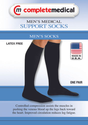 Men's Firm Support Socks 20-30mmHg  Brown  Large