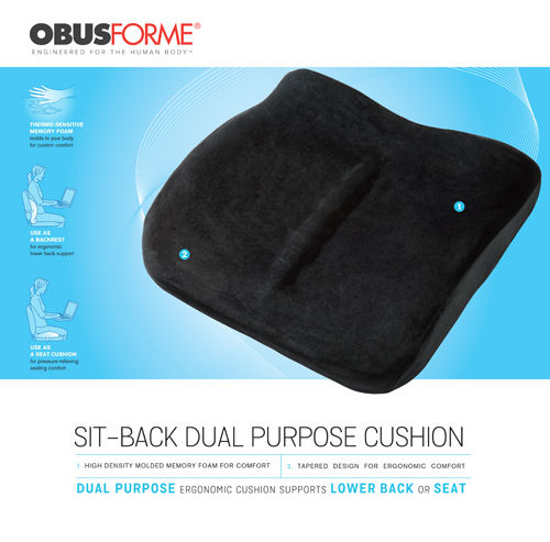 The Sitback Cushion Obusforme  Black